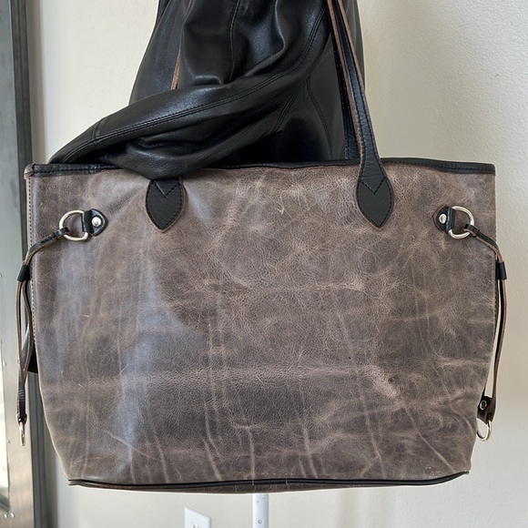 Freebird by Steven distressed Mara Tote Bag Stone Neverfull RARE color - Picture 3 of 11
